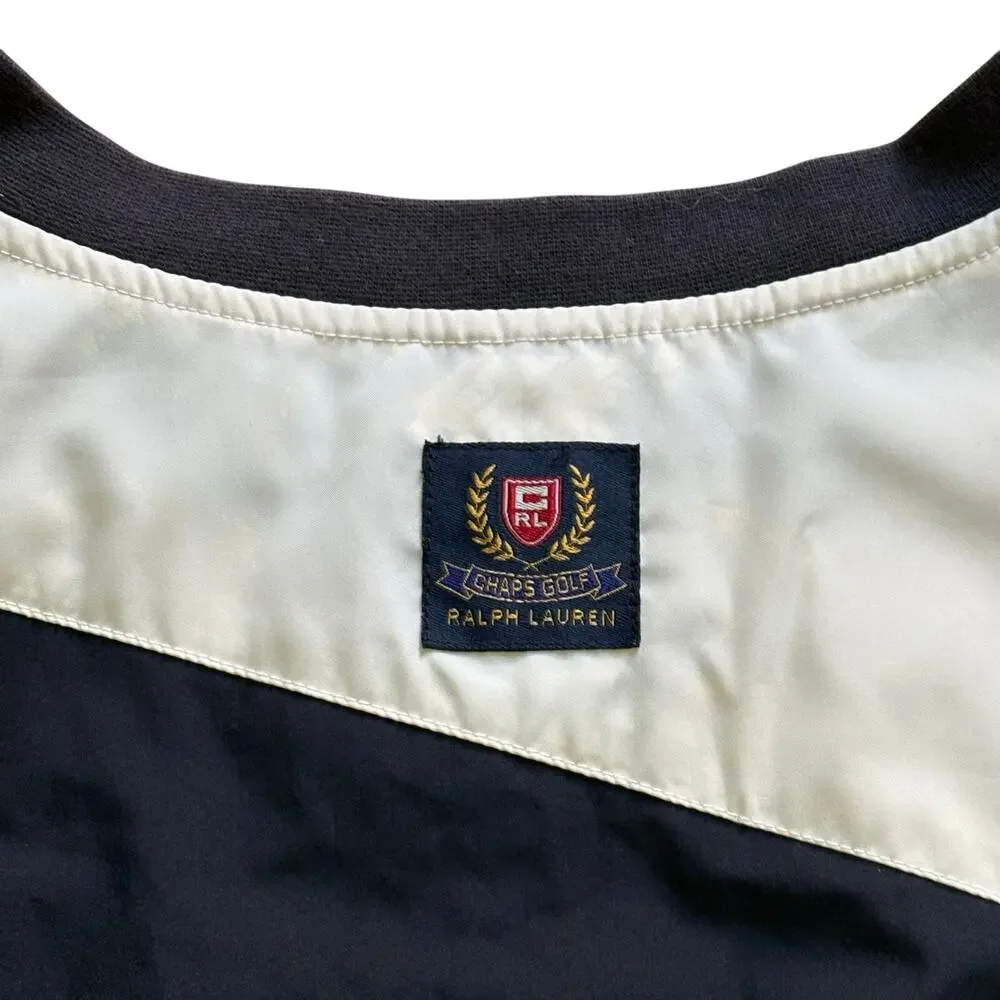 Vintage Chaps Ralph Lauren Golf Men's Windbreaker Blue White Color Block Large